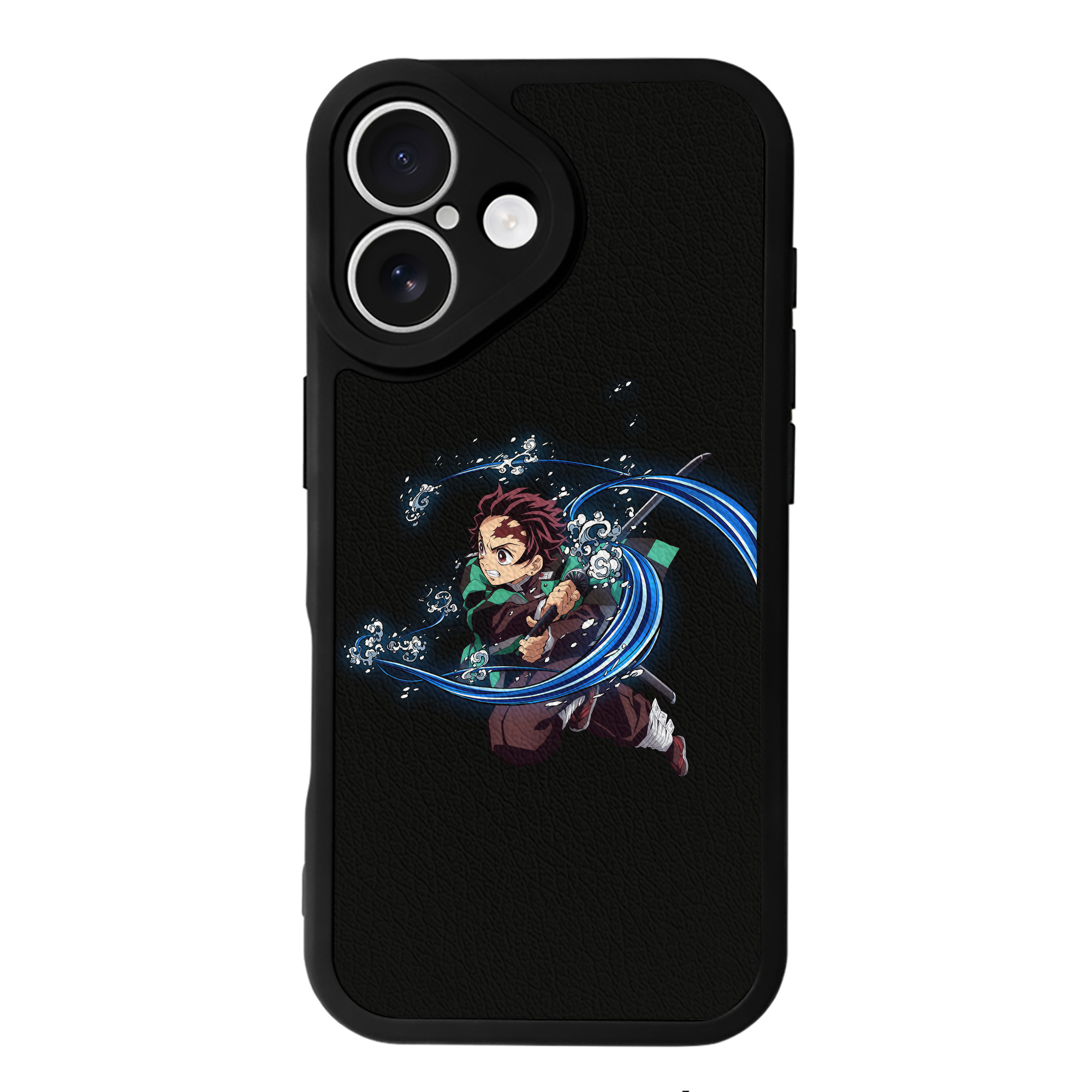 （画像用） 鬼滅の刃 竈門 炭治郎／かまど たんじろう Kamado Tanjirou 【iPhone 16シリーズ対応】シリコンスマホケース（レザー調） 材質：シリコン